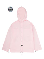 No Collar Hooded Dress Shirt