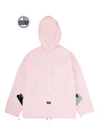 No Collar Hooded Dress Shirt