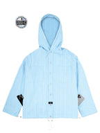 No Collar Hooded Dress Shirt