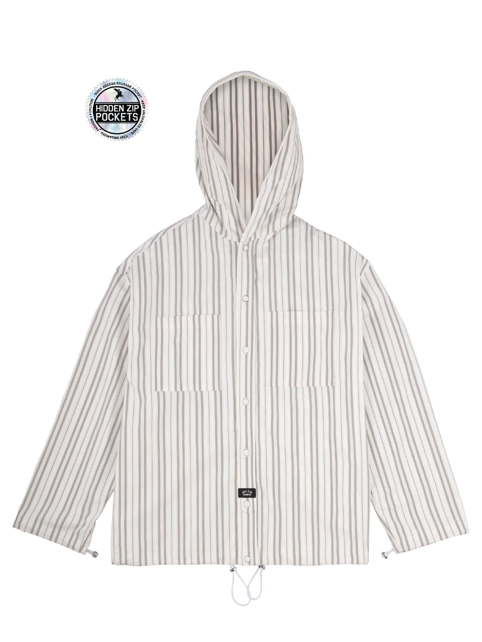 HOODED DRESS SHIRT