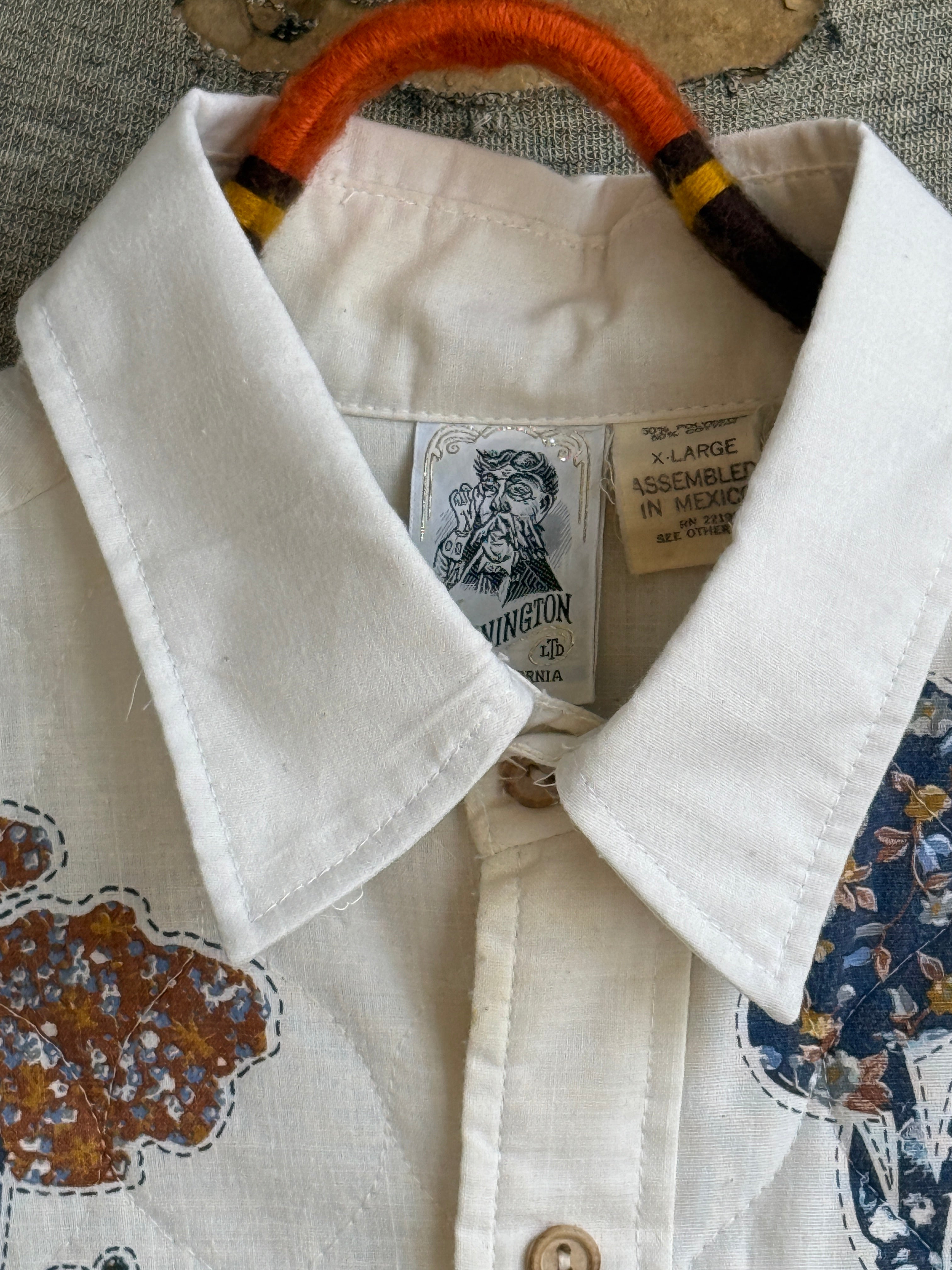 Rare Disney Circa 1970 Gauze Mickey Western Shirt