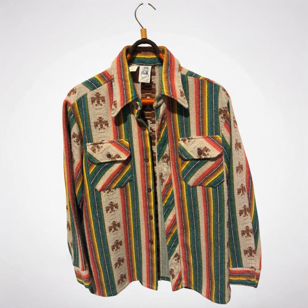 Vintage Kennington 70's Western Blanket Stripe Shirt