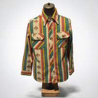 Vintage 70's Western Blanket Stripe Shirt