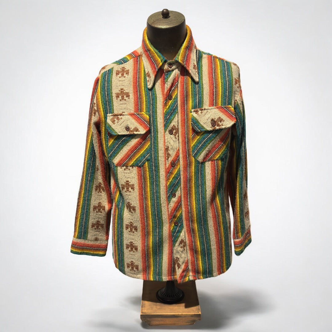 Vintage Kennington 70's Western Blanket Stripe Shirt