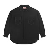 LONG SLEEVE BUTTON UP CONTRAST STITCH