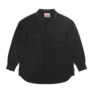 LONG SLEEVE BUTTON UP CONTRAST STITCH