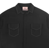 LONG SLEEVE BUTTON UP CONTRAST STITCH