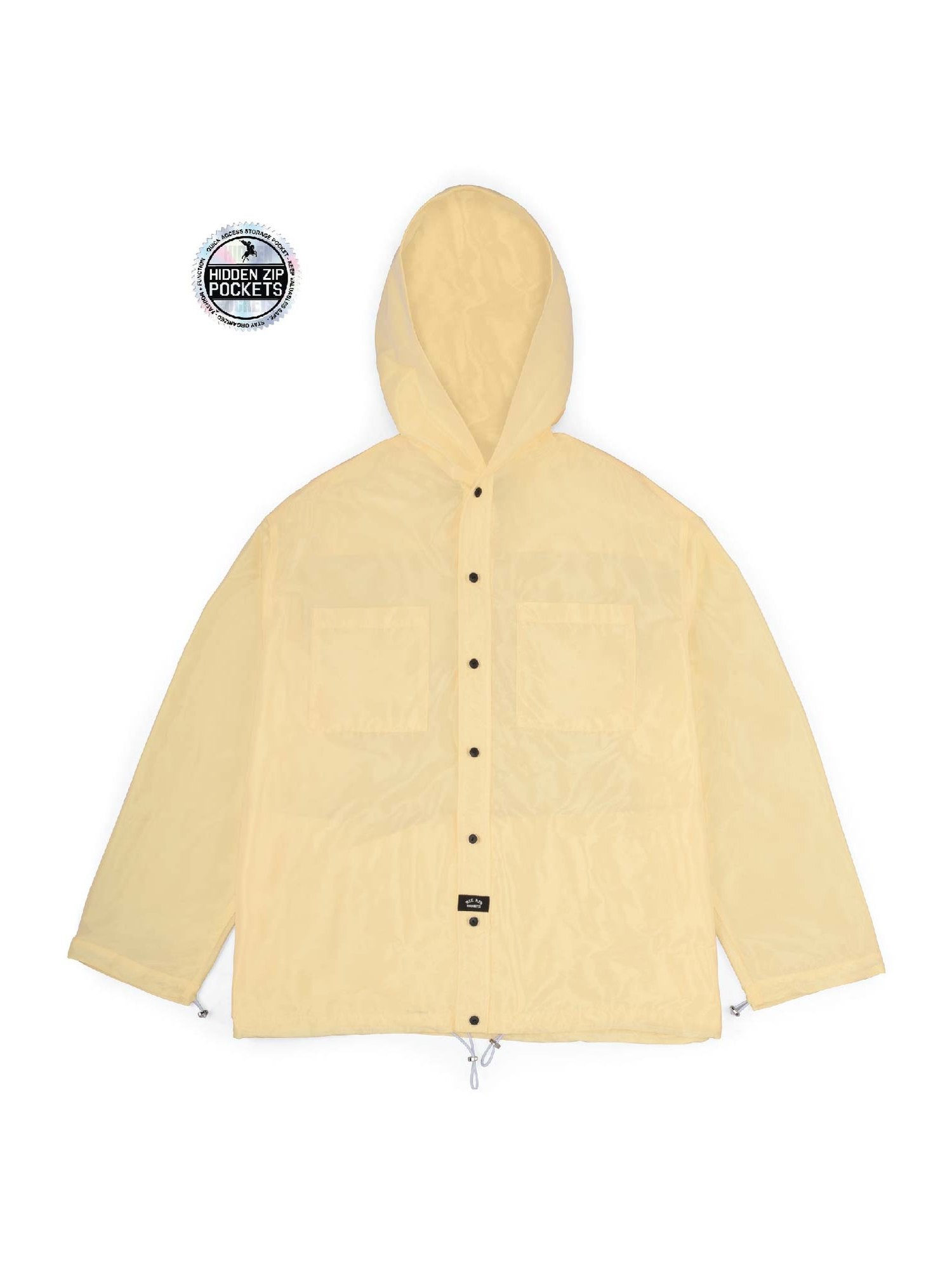 No Collar Hooded Dress Shirt