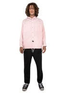 No Collar Hooded Dress Shirt