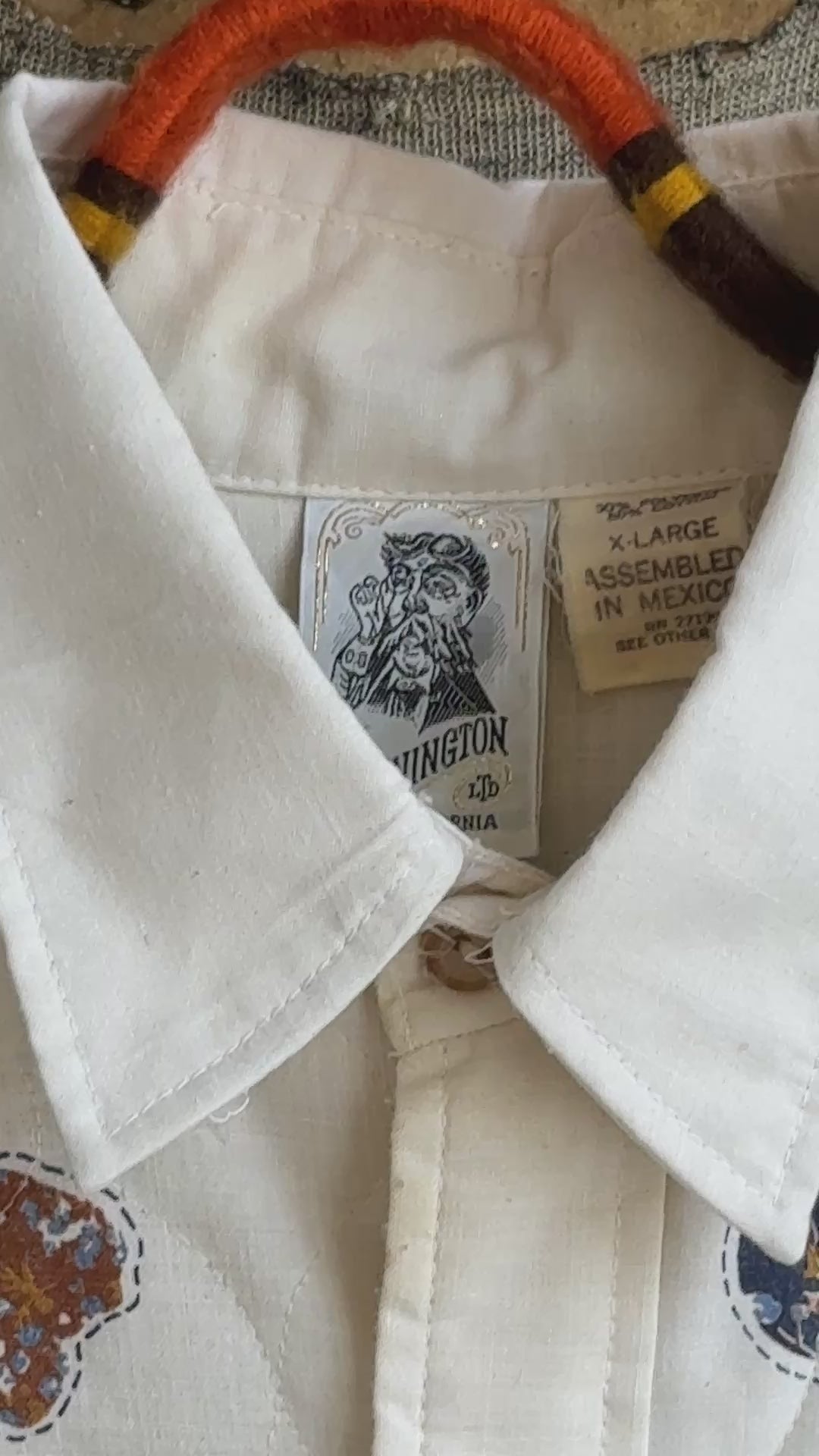 Rare Disney Circa 1970 Gauze Mickey Western Shirt