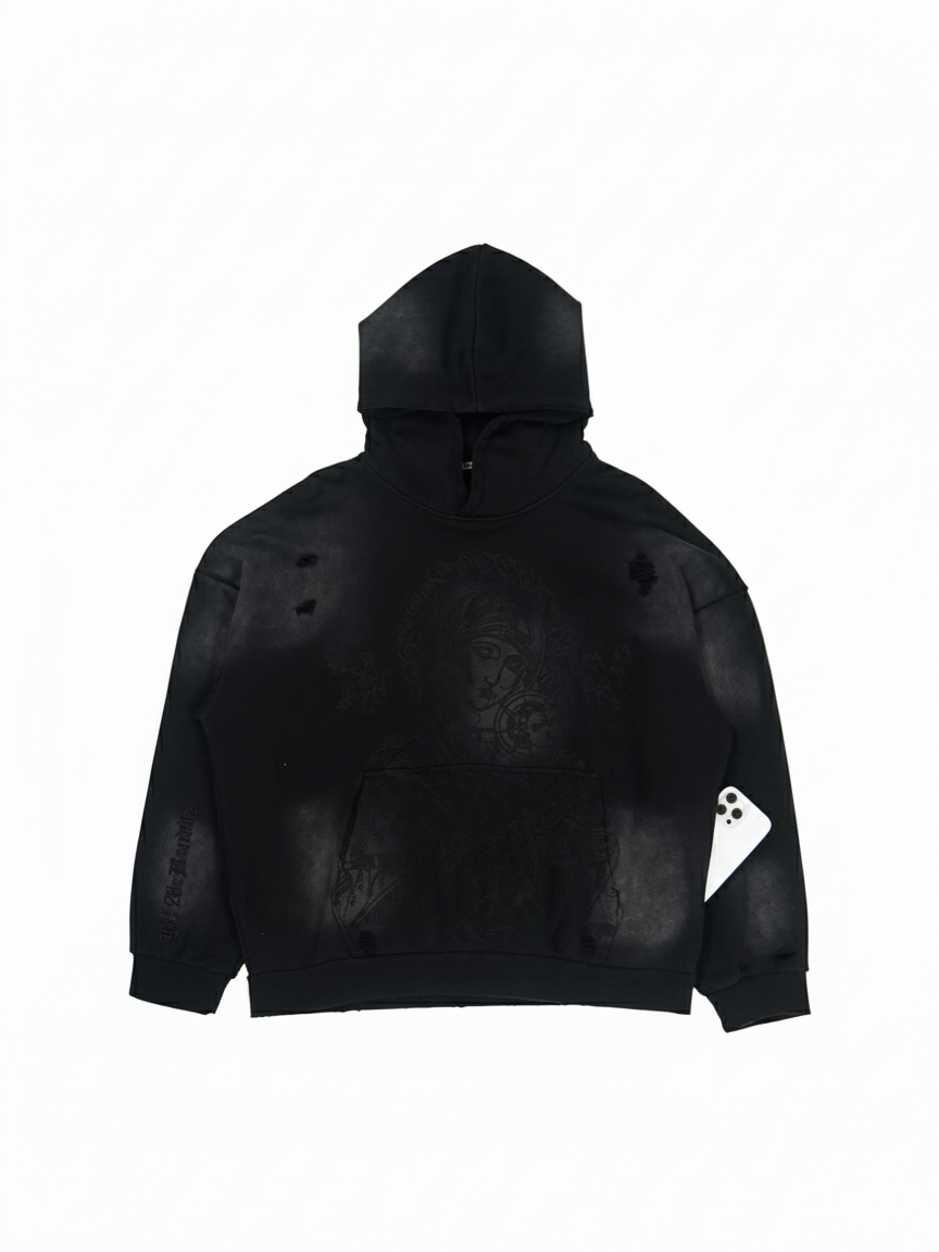 Santa Maria Hoodie White Background 1