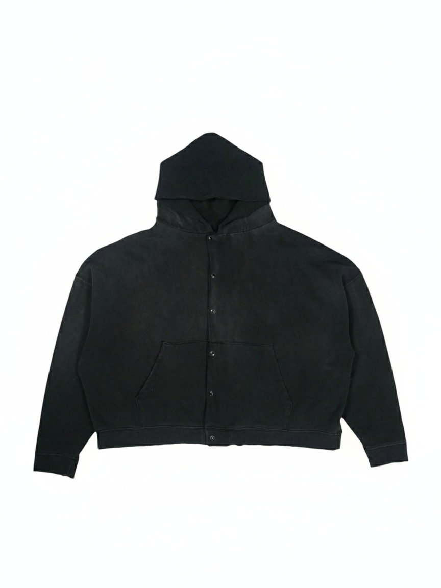 Snap Up Hoodie White Background 1