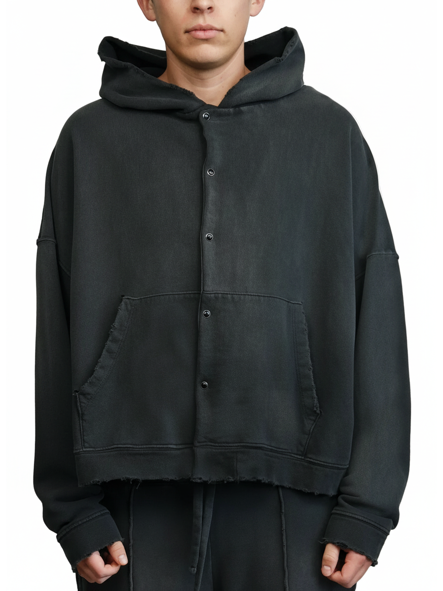 Snap Up Hoodie White Background 2